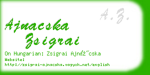 ajnacska zsigrai business card